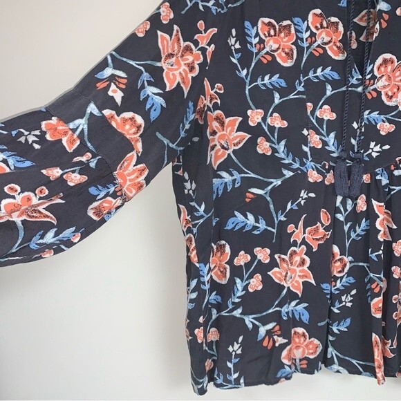 Bohemian Floral FLowy Women’s Blouse Women’s XL Loose Fit Shirt Top by Caslon - Picture 3 of 8